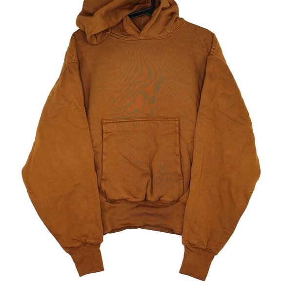 YZY x GAP Mens Small Cropped Brown Double Layer Heavy Hoodie NEW R1592 - Picture 1 of 7